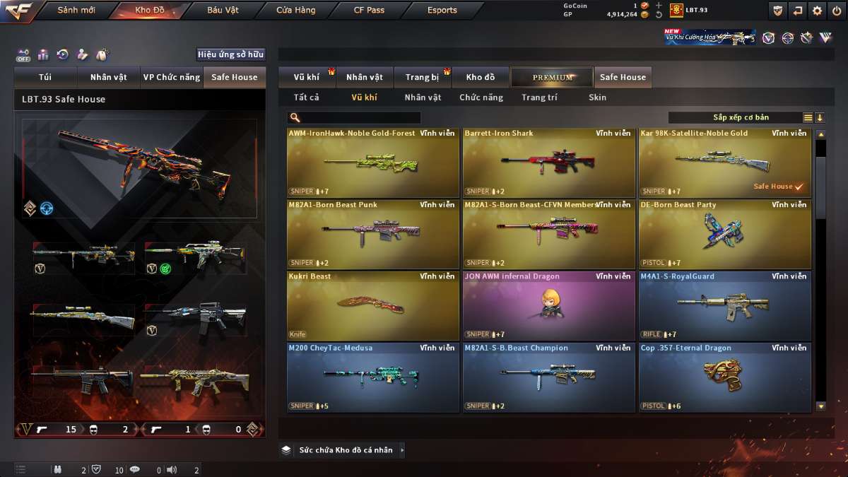 shop acc cf uy tin gia re